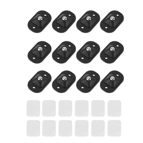 12PCS Self-Adhesive Mini Caster 2.8x4.5cm Black 1