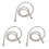 3Pcs Shower Hose Stainless Steel Flexible Braided Silver Replacement 3