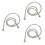 3Pcs Shower Hose Stainless Steel Flexible Braided Silver Replacement 7