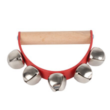 Clochettes de traîneau pour apprentissage pratique : instrument de musique au son authentique, à agiter au poignet, construction durable et