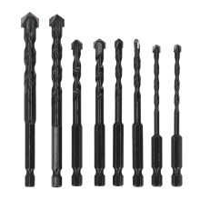 Masonry Drill Bit Set Non Slip1 4Inch Hex Shanks Tungsten Carbide Drill Bits Set For Concrete Brick Ceramic Tile Wood Glass, U Shaped Drain Groove