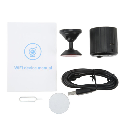 Mini Security Surveillance Camera With Night Vision Motion Detection HD WiFi Remote Viewing Capabilities Rechargeable Battery Powered Smart Hidden