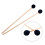 6Pcs Black Wool Felt Head Drum Mallets Durable Bamboo Bass Drum Sticks 9