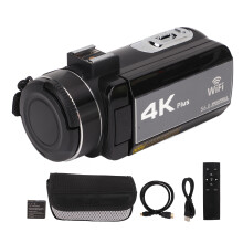 Videokamera Videoopptaker Ultra HD4K48MP digitalt vloggkamera med 18X digital zoom CMOS-bildesensor LED-fyllingslys Ekstern mikrofoninngang roterende