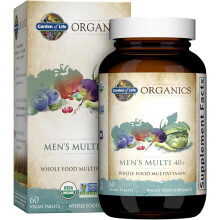 (60 Tablets) Garden of Life Organics Men's Multi 40+ - Whole Food Tablets