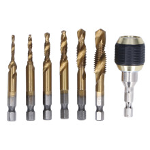 3-in-1-Gewindebohrer-Set mit Spiralnut, Spanabfuhr, geteilter Spitze, schnellem Bohren, konischem Ende, rostfreiem Schnellwechselsystem und