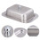 2Pcs Kitchen Silver Butter Storage Plate Stainless Steel 9