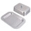 2Pcs Kitchen Silver Butter Storage Plate Stainless Steel 10