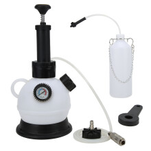 Clutch Bleeding Extractor with Universal Adapters Vacuum Brake Bleeder Tool for European Cars Sturdy Plastic Body and Ring Wrench Design
