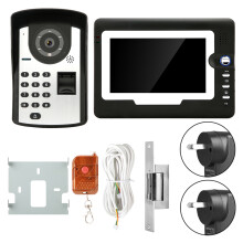 Sonerie video wireless WiFi cu audio bidirecțional și detectare a mișcării, monitor cu ecran tactil de 7 inch cu cameră video 1080P pentru casă