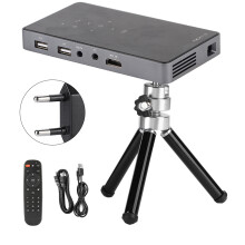 Proiettore portatile ricaricabile WiFi6 con risoluzione nativa 1080P, batteria integrata, proiettore cinematografico JBL Dolby Audio con schermo