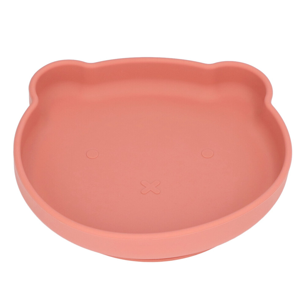 Microwave Dishwasher Safe Toddler Plates, Cute Bear Shaped Suction Plates In100% Food Grade Silicone For Picky Eaters
