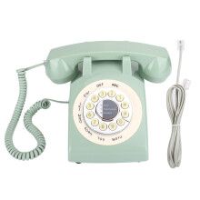 Gjenoppringingsfunksjon Retro fasttelefon Trykknappbetjening Gammeldags oppringingsknapp Bordtelefon Klassisk vintage kablet telefon Store knapper For