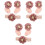 3Ensembles Bébé Roses Bandeaux Fleurs Pour - 3
