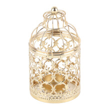 Decorative Centerpiece Birdcage Lantern Vintage Candle Holder Hanging Lantern Metal Wall Hanging European Hollow Pattern Tealight Candle Holder For