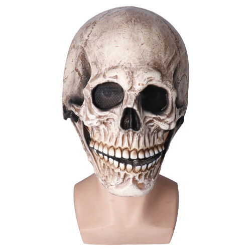 Τρομακτική μάσκα για το Halloween με κινητό σχέδιο σαγονιού, ρεαλιστική μάσκα κρανίου