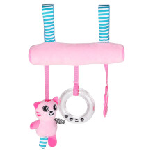Ontwikkelingsgericht spiraalvormig speelgoed voor baby's - Multisensorisch pluche speelgoed met hangend spiegeltje en rinkelende geluidjes - Ideaal
