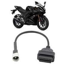 Adaptador universal OBD2 para diagnóstico de motocicletas, converte cabo de ferramenta de diagnóstico padrão de 16 pinos em 3 pinos, fabricado em