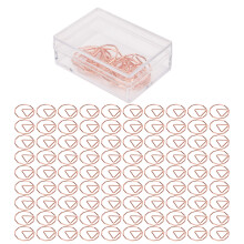 Rustproof Durable Paper Clips Rose Gold Color Stainless Steel Material Cute Paper Clips Creative Mini Design Multipurpose Use Documents Organizing