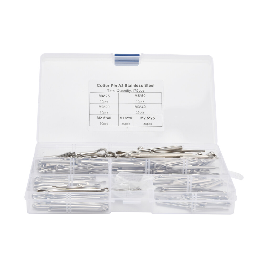 Premium Cotter Pin Assortment Kit Stainless Steel Corrosion Resistant Durable Hairpin Style Secure Fastening Easy To Store For Automotive Repairs 9049227934881