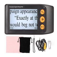 Assistive Electronic Reading Aid Portable Digital Video Magnifier LCD Screen Zoom Function Color Modes Snap And Lock Screen AV Output Foldable