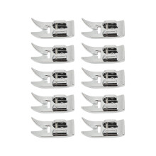 Quick Clicking System Presser Foot Snap On Stainless Steel Sewing Machine Accessory For General Sewing And Elastic Insertion With Universal Low Shank