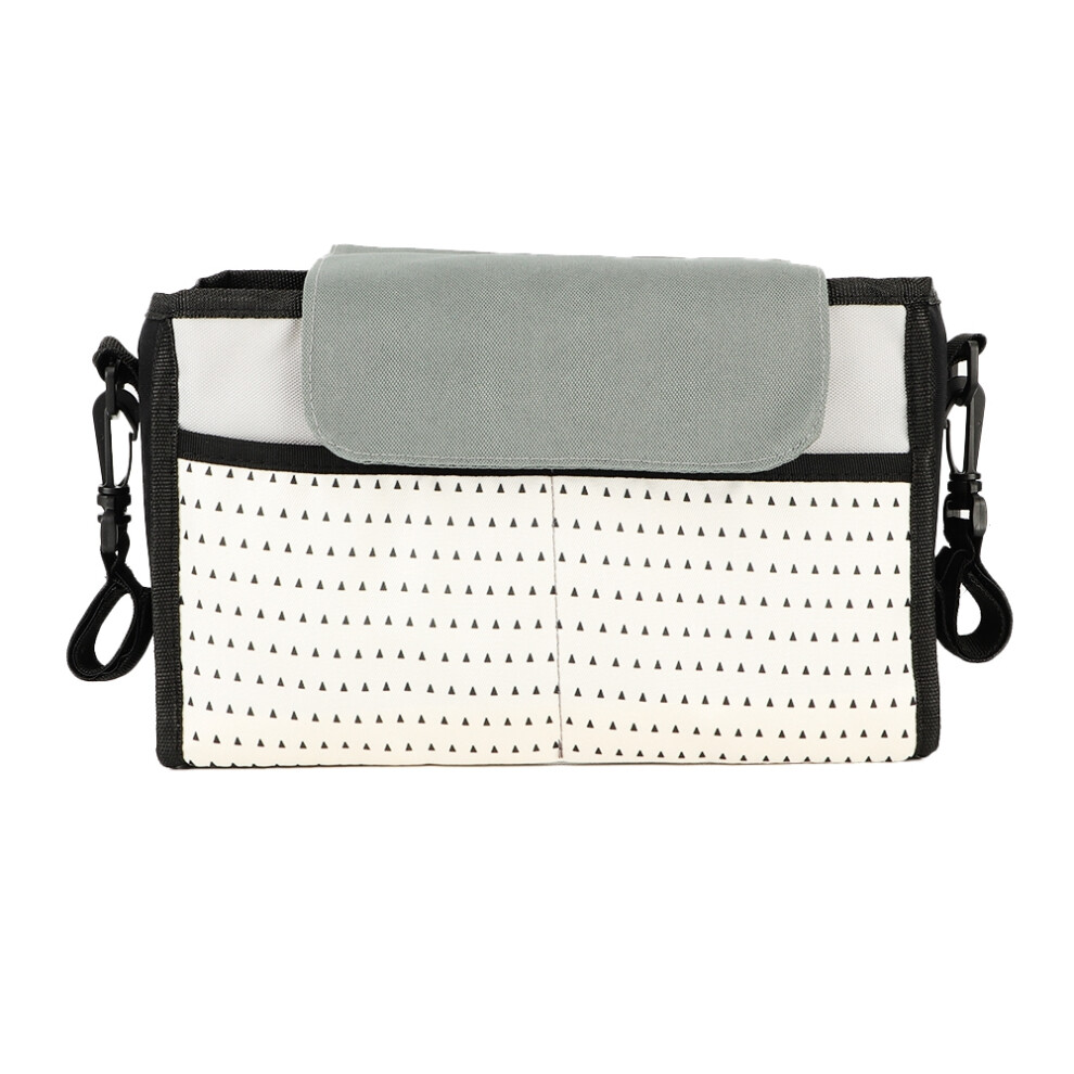 Universal Stroller Organizer Bag With Entertainment On The Go Feature Stylish Accessory And Easy Installation For Modern Parents