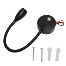 Wandmontierte Leselampe mit flexiblem Schwanenhals, dimmbare LED-Leseleuchte, Nachttischlampe mit fokussierter Beleuchtung und USB-Ladeanschluss für