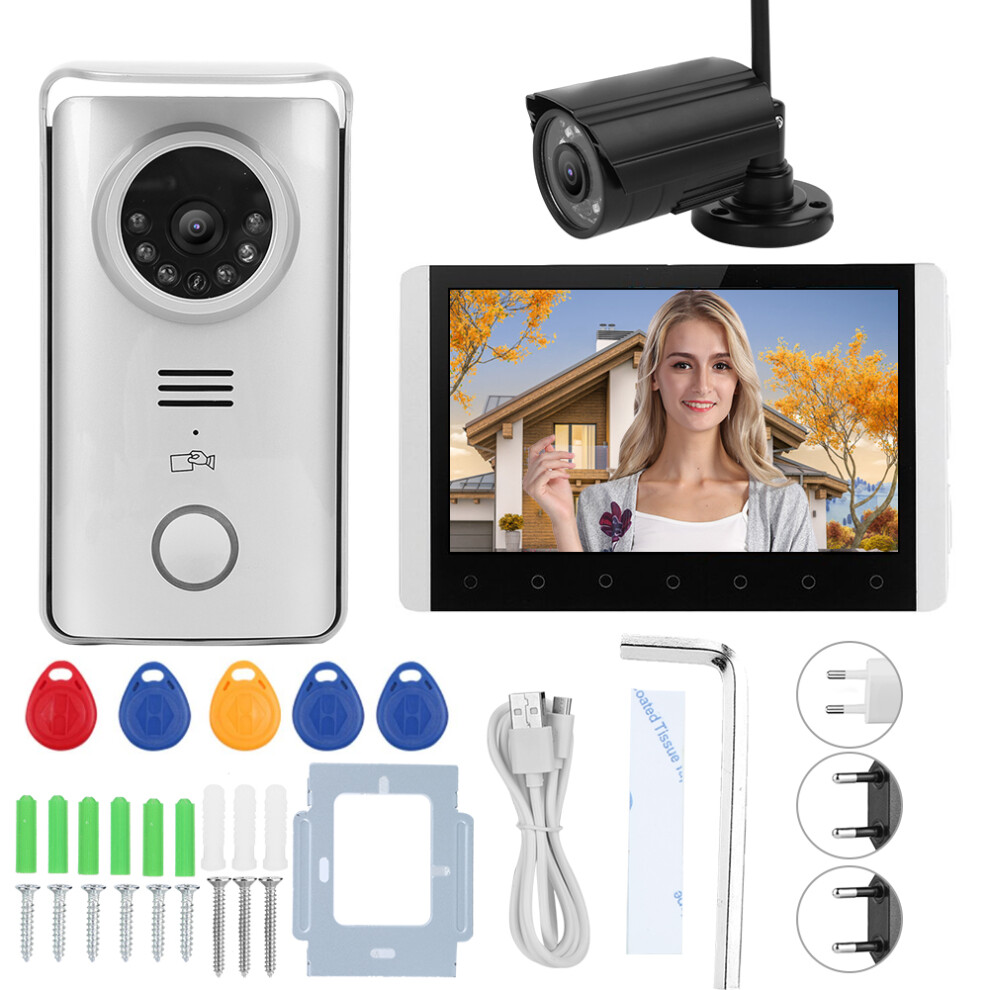 7In Tft Touch Wifi Monitor Wireless Wifi Video Doorbell System With High Resolution Night Vision Two Way Intercom Systems Home Security System For 9448483747158