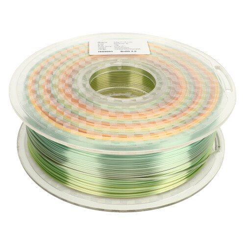 Μεταξωτό νήμα PLA Rainbow Πολύχρωμο Γρήγορη αλλαγή χρωματικής διαβάθμισης 1.75mm Υλικό