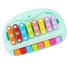 Tidlig pedagogisk læring leketøy musikkinstrumenter for småbarn 1-3 baby piano keyboard xylofon trommesett 3 i 1 regnbuetangenter dyrelyder tall
