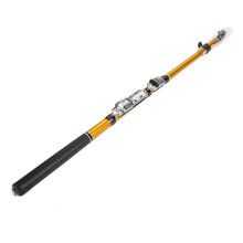 Lightweight Telescopic Fishing Rod, Fiberglass Construction Compact Design Sturdy Build Easy Transportation Anti Rust Smooth Guide Multipurpose Easy