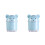 2Pcs Blue Compact Cartoon Animal Desktop Waste Bin PP Plastic 10