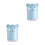 2Pcs Blue Compact Cartoon Animal Desktop Waste Bin PP Plastic 11
