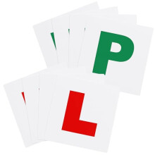 SOL 8pk Magnetic L & P Plates, Learner Car Stick On Sticker UK Sign for New Driver Motorcycle Lerner Pass Playes, Strong Grip, Weatherproof, Easy Fit