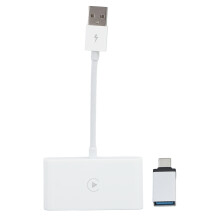 Adaptador convertidor inalámbrico CarPlay Convierte de cableado a inalámbrico Fácil operación Plug and Play Diseño elegante y compacto Conexión