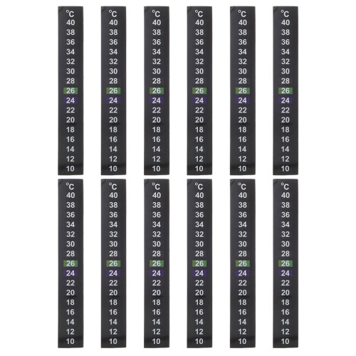 60Pcs Fish Tank Adhesive Thermometer Stickers Digital LCD Black 1