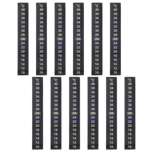 60Pcs Fish Tank Adhesive Thermometer Stickers Digital LCD Black 2