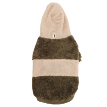 Felpa con cappuccio in morbido pile dal design carino per cani di piccola taglia, felpa calda in pile con funzione protettiva, abbigliamento
