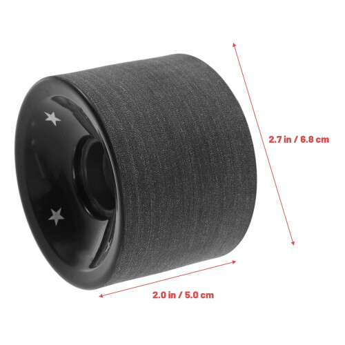 3Pcs Black PU Skateboard Wheels Replacement Roller Skates Accessories 1