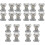 20Pcs Silver Spring Loaded Draw Latch Iron Toggle Box Fasteners 3
