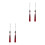 4Pcs Dark Red Polyester Taichi Sword Tassel Martial Arts Decor Charm 4