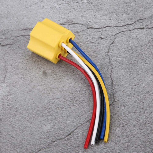 Ceramic 5 Pin Car Relay Socket 30-100A Waterproof, High Temp 2