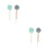 4Pcs Nylon Bath Puff Shower Brush Ergonomic Long Handle Back Scrubber 4