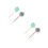 4Pcs Nylon Bath Puff Shower Brush Ergonomic Long Handle Back Scrubber 5