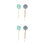 4Pcs Nylon Bath Puff Shower Brush Ergonomic Long Handle Back Scrubber 7