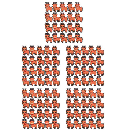 100Pcs Cute Christmas Orange PVC Decorative Pen Clips 1