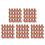 100Pcs Cute Christmas Orange PVC Decorative Pen Clips 6