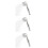 3Pcs Held Shower Head Silver Durable Bathroom Wand 8