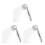 3Pcs Held Shower Head Silver Durable Bathroom Wand 9